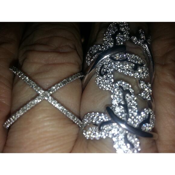 Victoria Wieck 2.55ct Absolute™ "Butterflies" Sterling Silver Ring 9 j100344 - Picture 4 of 5